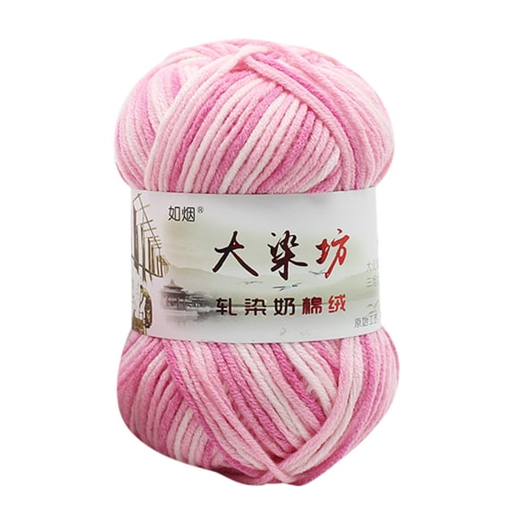 Last Chance 1Pc Milk Cotton Yarn,Big Dyeing House Milk Cotton Baby Yarn 1,1Pc 50G Chunky Colorful Hand Knitting Baby Milk Cotton Crochet Knitwear Wool A