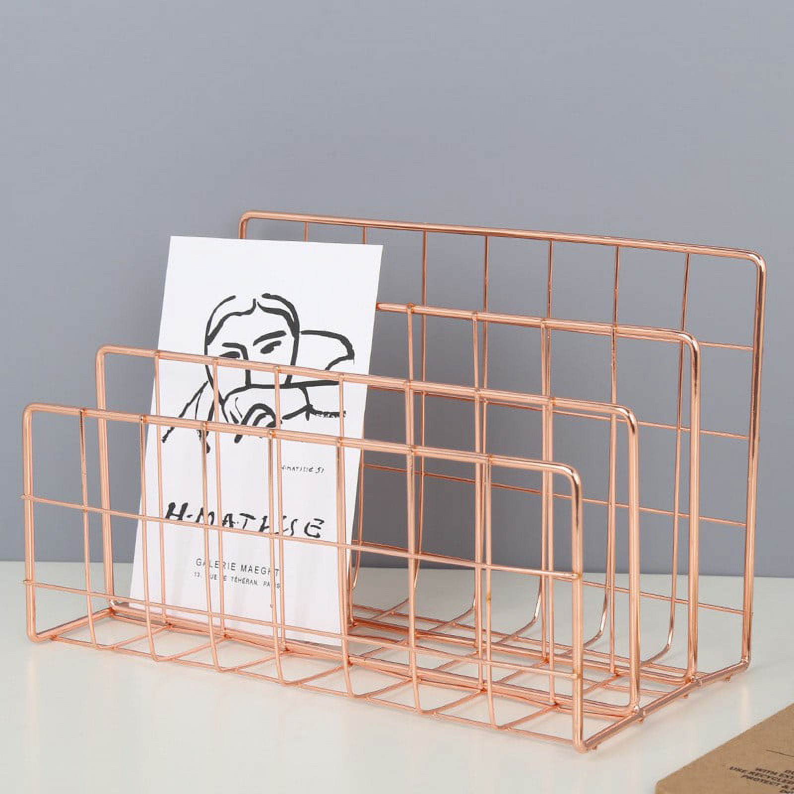 Last Chance 1X Storage Rack,Desktop Metal Rack Newspaper And Magazine ...