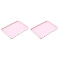 thumbnail image 1 of Last Chance 1X Tray*2,Simple Style Solid Color Plastic Tray Small Pink 2Pcs,Fast Tray Rectangular Serving Trays Serving Tray for Indoor Plastic Fast Tray, 1 of 5