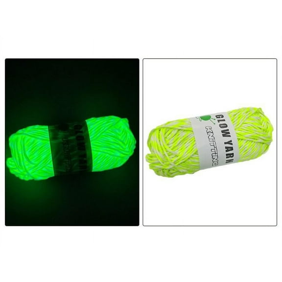 Last Chance 1X Wool,Luminous Yarn C Fluorescent Yellow,Dark Yarn For Crochet 2Mm Fancy Luminous Skein 1 Piece Yard Luminous Yarn Suitable For Beginners To Knit