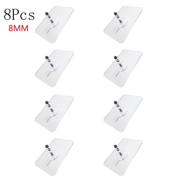 Last Chance 8X Screw Stickers,8 Strong Adhesive Traceless Nails Adhesive Screw Rod Traceless Nails 8Mm,Nail Free Wall Hook Screw Adhesive Non-Trace No Drilling for Bathroom Kitchen