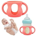 thumbnail image 1 of Last Chance A Bottle Protector,Baby Bottle Protective Cover Pink,Silicone Glass Baby Holder Easy Grip Drop Shockproof, 1 of 7