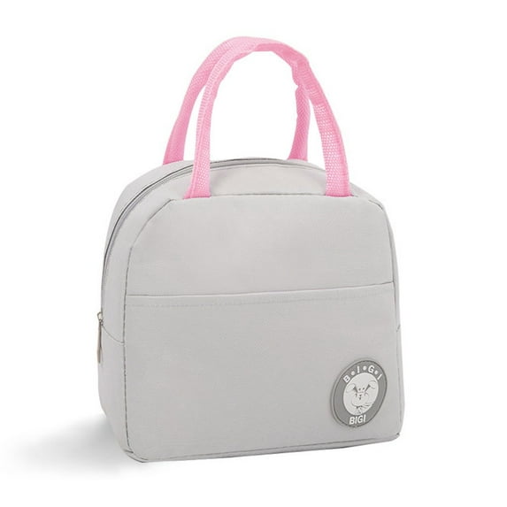 Last Chance Bento Bag,No Fashion Stripe Print Cooler Lunch Bag Gray,Case Carry Fashion Portable Bag Thermal Lunch Bag Cold Printed Cartoon Bento Lunch Bag