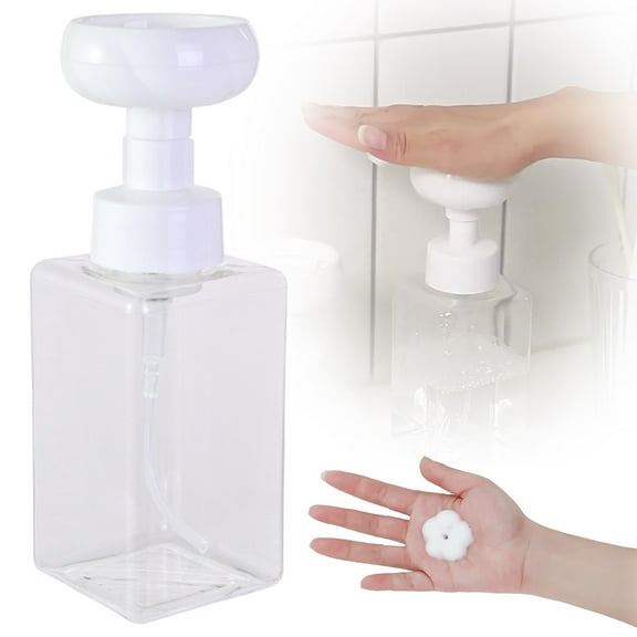 Last Chance Flower Bubble Bubble Bottle 450Ml,Foaming Hand Soap Dispenser Refillable Empty Liquid Hand Soap Container Cute Cat Flower Shape Foaming Soap Dispenser Reusable Plastic Bottle For Bathroom