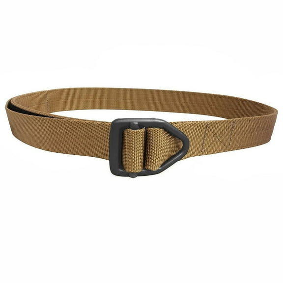 Last Chance Heavy Duty Black Buckle Belt - Coyote Brown