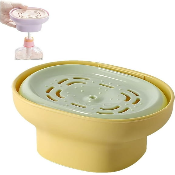 Last Chance A Kitchen Dishwasher Bottle Press,Kitchen Dishwashing Bottle Press Yellow Green,Presser | Great for Washing Dishes Laundry Dispenser Large Jug with Pump for Liquid Laundry Soap Dispenser