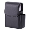 thumbnail image 1 of Last Chance Leather Cigarette Box*1,Leather Cigarette Box*1,Pu Leather And Holder Black Compact Design With Flip Top And Side Pocket Ideal For Carrying, 1 of 2
