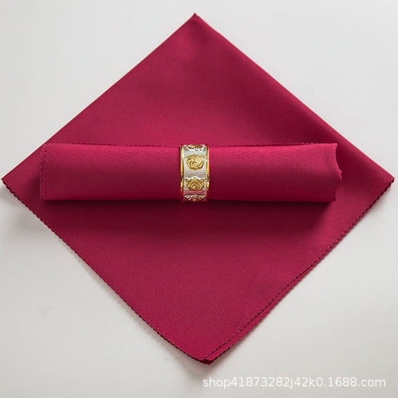 Last Chance Napkins*6 Pieces,Napkin Cloth Solid Color Multi-Color Hotel Western Restaurant Folding Cup Cloth No Lint Polyester Small Square Towel G