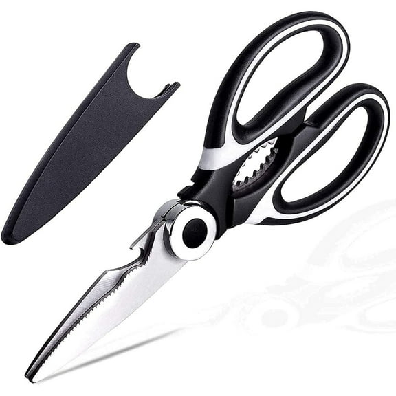 Last Chance A Pair Of Scissors,Multifunctional Stainless Steel Scissors Household Kitchen Chicken Bone Scissors Black and White Panda Scissors Multipurpose Food Scissors ...
