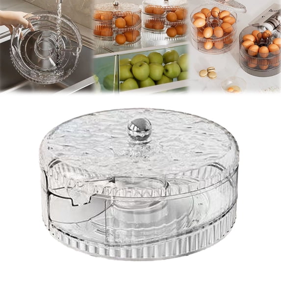 Last Chance Stackable Egg Dispensers And Storage | Refrigerator Automatic Rolling Egg Containers | Space Saving Refrigerator Storage Rolling Egg Dispensers And Arrangers,1X1 Set Storage Box