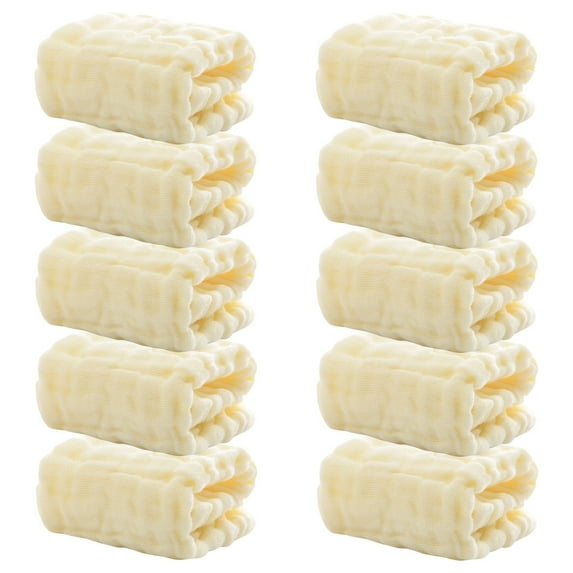 Last Chance Towels*10,Solid Color Baby Small Square Towel Children'S Handkerchief Baby Face Wash Towel 10Pcs Yellow