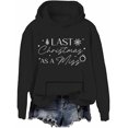 thumbnail image 1 of Last Christmas As A Miss Hoodie Christmas Bride Sweatshirts Future Mrs Long Sleeve Shirts For Women, 1 of 5