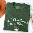 thumbnail image 1 of Last Christmas as a Miss T-Shirt, Bride-to-Be Holiday Graphic Tee — A Thoughtful Seasonal Gift, 1 of 2