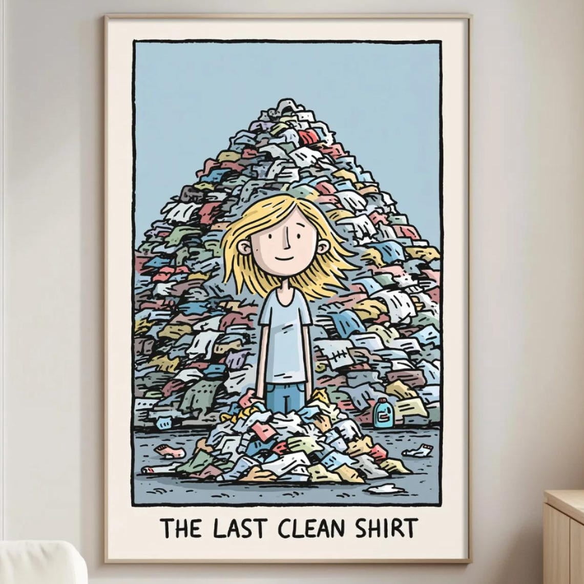 Last Clean Shirt Tarot Poster, Laundry, Relatable Mom, Living Room And ...