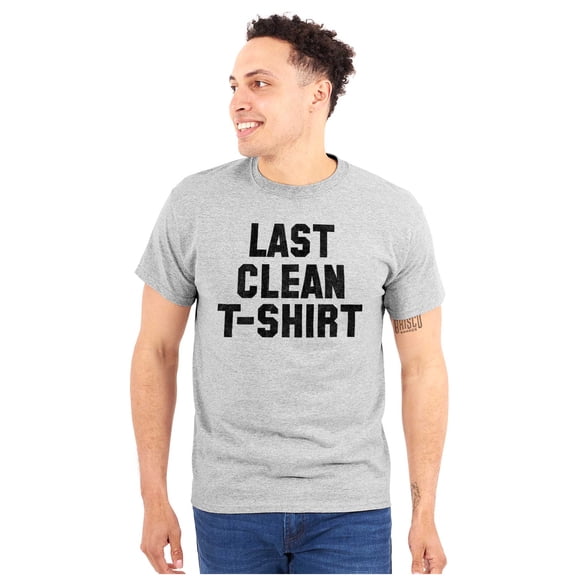 Last Clean T Shirt Laundry Day Humor Men's Graphic T Shirt Tees Brisco Brands M