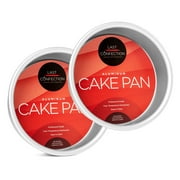 Last Confection 6 x 2 Inch Round Cake Pans, Set of 2 Anodized Aluminum Cake Pan Baking Tins, Professional Bakeware