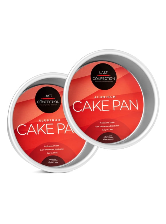 Last Confection 2-Piece Round Cake Pan Set - 6" x 2" Aluminum Pans