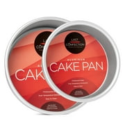 Last Confection 2-Piece Round Cake Pan Set - 6" x 2" and 9" x 2" Aluminum Pans