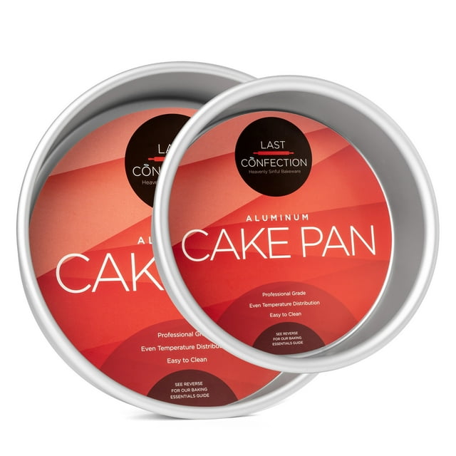 Last Confection 2Piece Round Cake Pan Set 6" x 2" and 9" x 2" Aluminum Pans