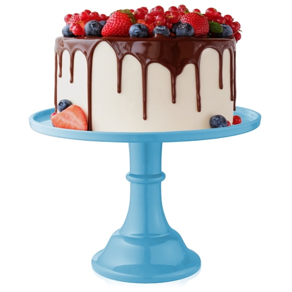 Last Confection Round Cake Stand in Blue, 11" Pedestal Dessert Table Display Holder