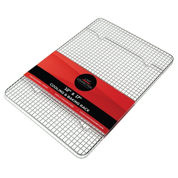 Last Confection Stainless Steel 12" x 17" Baking & Cooling Racks (Fits Half Sheet Pan)