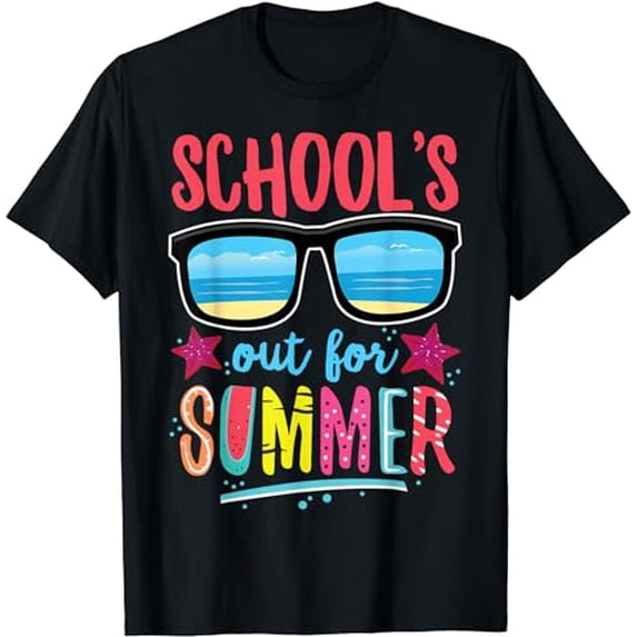 Last Day Of School Retro Schools Out For Summer Teacher T-Shirt