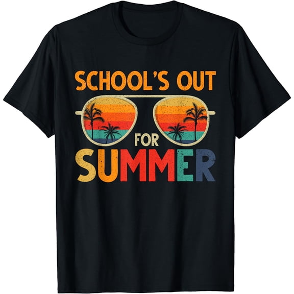 Last Day Of School Retro Schools Out For Summer Teacher T-Shirt