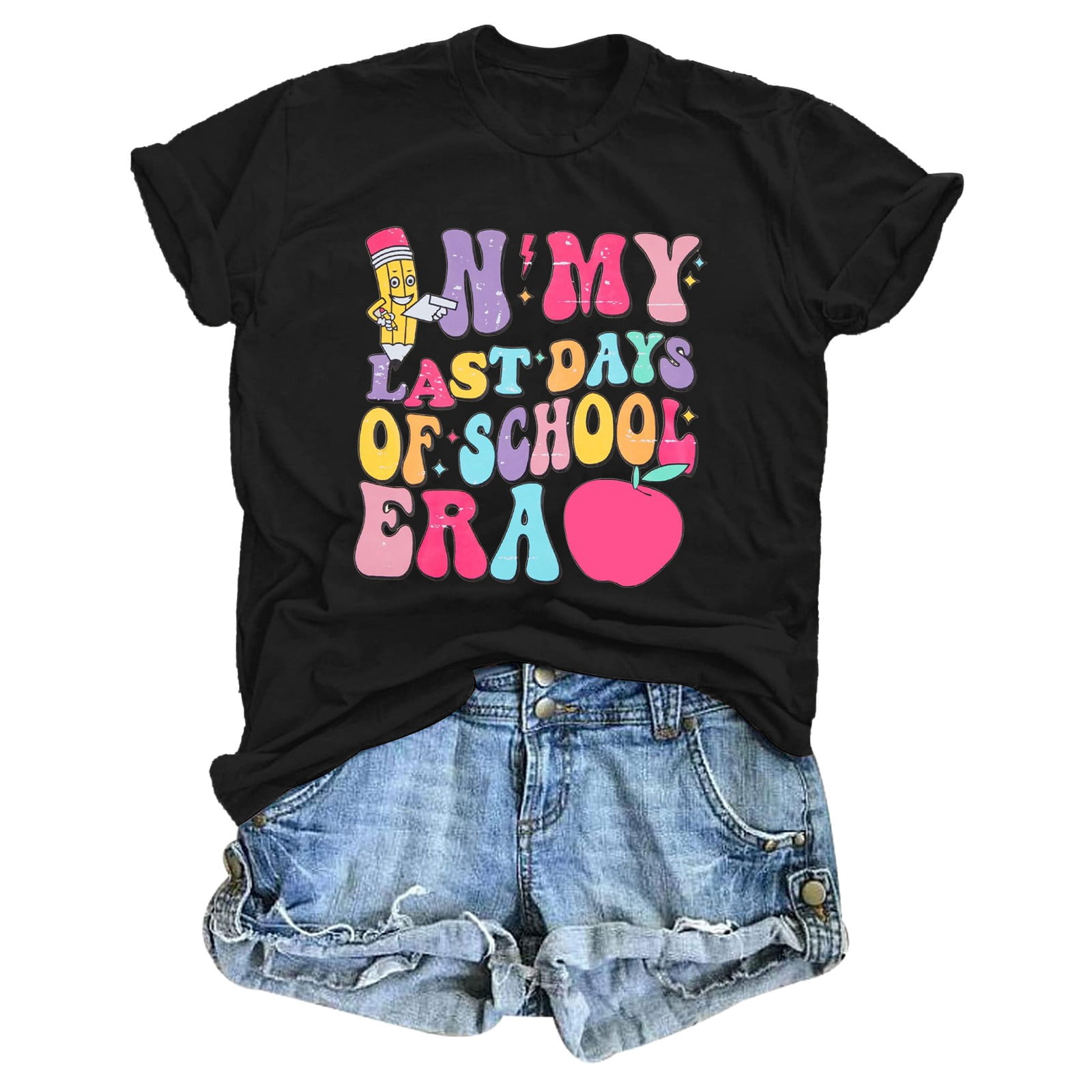 "It's A Good Day To Teach Tiny Humans" Teacher T-Shirt - Cute Rainbow Graphic Tee For Preschool & Elementary Teachers