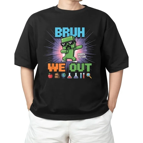 Last Day Of School Video Game Pixel Adult S-4XL T-Shirt