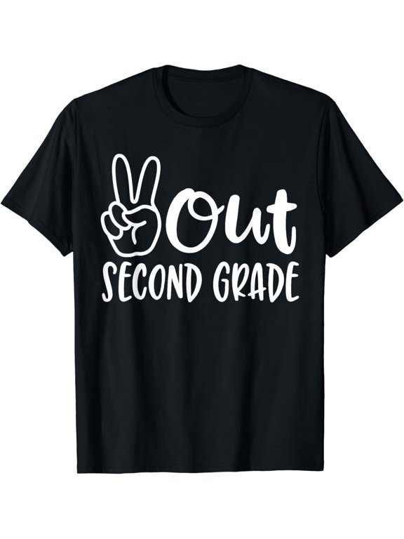 Last Day of School Peace Out 2nd Second Grade Teacher Kids T-Shirt