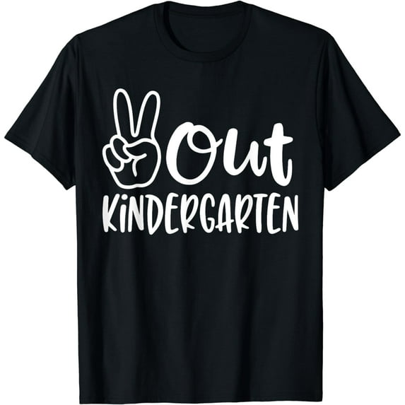 Last Day of School Peace Out Kindergarten Teacher Kids Women T-Shirt