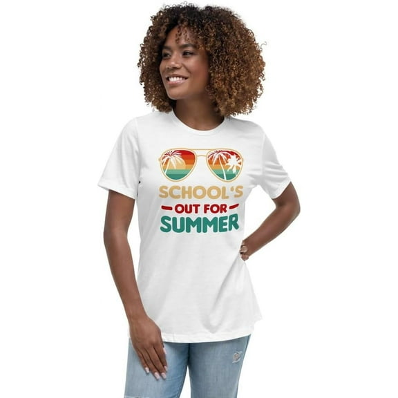 Last Day of School Schools Out for Summer Teacher Retro Women's Relaxed T-Shirt
