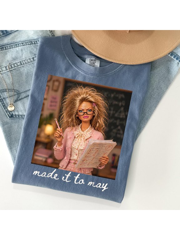Last Day of School Teacher Doll Face Meme Shirt Funny End of Year Summer Break Apparel Com