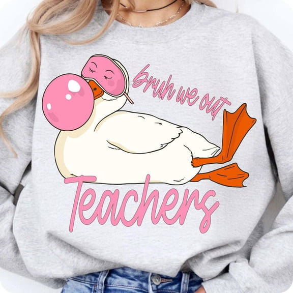 Last Day of School Teacher Goose Sweatshirt, Funny Silly Goose Teacher Sweatshirt, End of Year Teacher Sweatshirt, School's Out Summer Sweatshirt