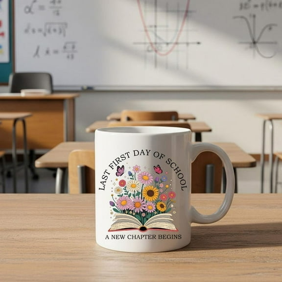 Last First Day of School Mug – Teacher Retirement Gift Coffee Cup for Back to School