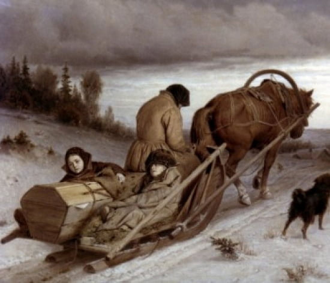 Last Journey by Vasili Grigorevich Perov oil on canvas 1865 1834-1882 Russia Moscow The Tretyakov Gallery Canvas Art - Vasili Grigorevich Perov (24 x 36)