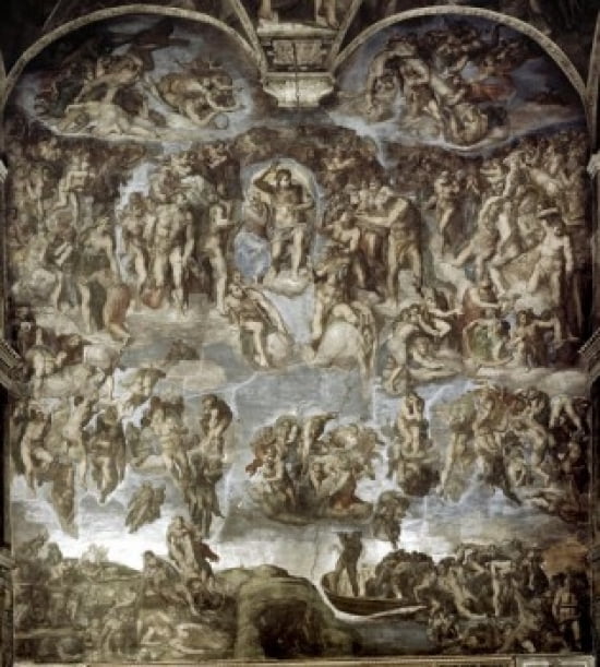 The Last Judgement 1536-1541 Michelangelo Buonarroti (1475-1564 Italian) Fresco Sistine Chapel Vatican City Canvas Art - Michelangelo Buonarroti (24 x 36)
