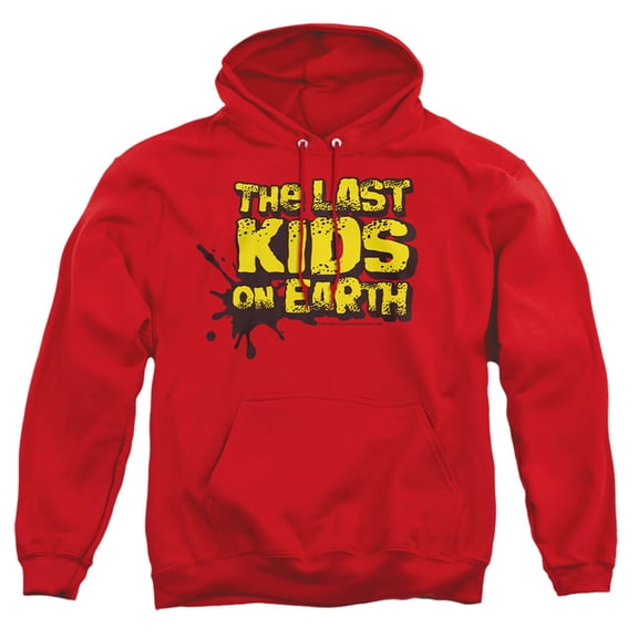Last Kids on Earth Full Color Logo Adult Pull-Over Hoodie, Red, Medium