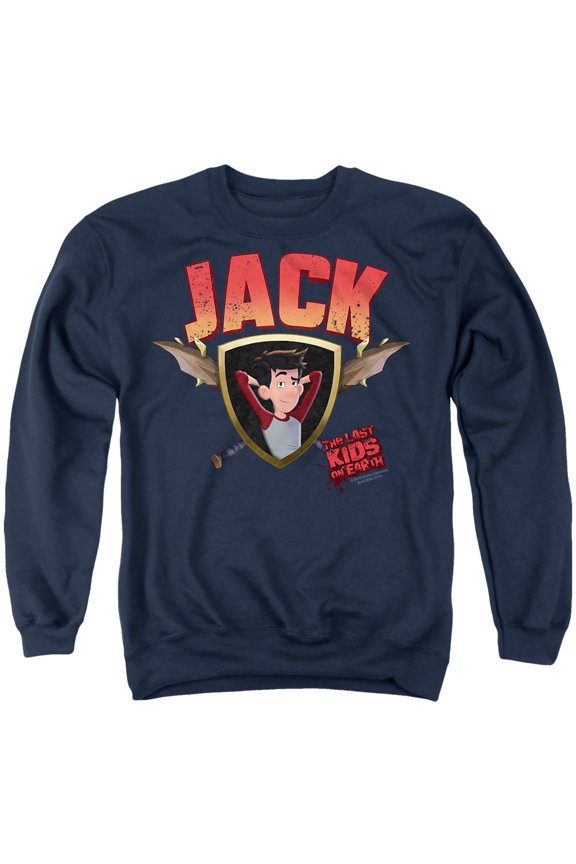 Jack Badge Unisex Adult Crewneck Sweatshirt, Navy, Medium