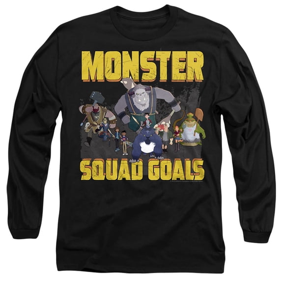 Last Kids on Earth Monster Squad Goals Unisex Adult Long-Sleeve T Shirt, Black, Small