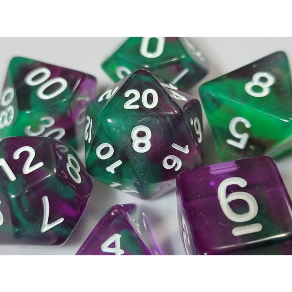Last Laugh DnD Dice Set | Dungeons and Dragons | 7 Dice RPG Poly Set d20