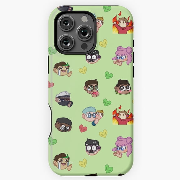 Last Life Emote Sticker Pack SMP Phone Case for iPhone 16 15 14 13 12 11 Pro Max