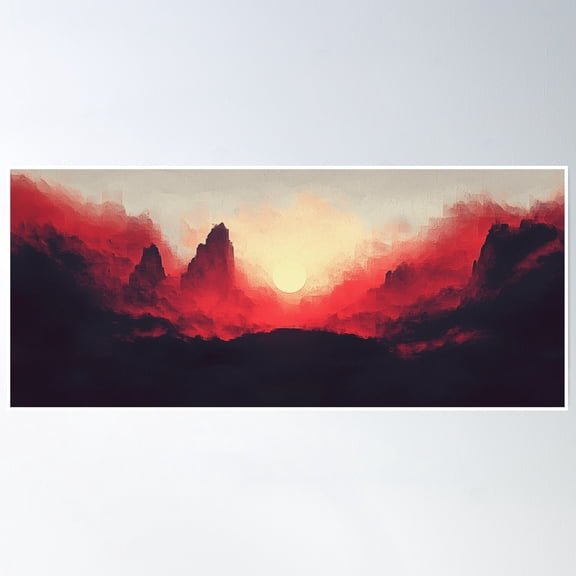 Last Light Before The Fall Poster Wall Art, Modern Wall Decor, 8x12 UNFRAMED