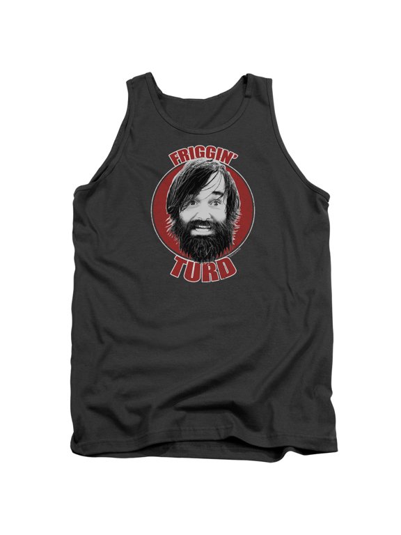 Last Man On Earth Friggin Turd Adult Tank Top Charcoal