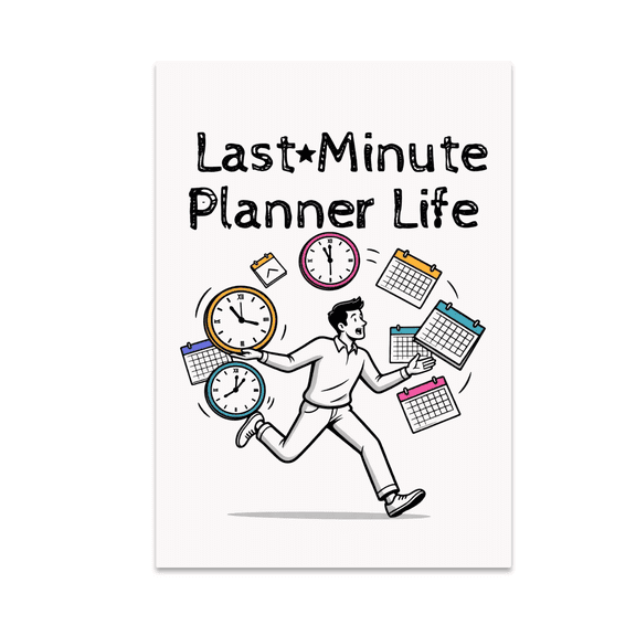 Last-Minute Planner Life Poster - Sports Management Enthusiast - 13x19 Poster Print