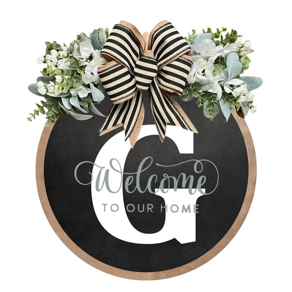 Last Name Personalized Year Round Front Door Wreath for Home Decor, Welcome Sign for Weddings, Housewarming, and Seasonal Celebrations Multicolor