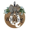 thumbnail image 1 of Last Name Year Round Front Door Wreath Front Porch Decoration, 26 Letter Welcome Sign with Eucalyptus Garland and Bow Spring Wreaths for Front Door Outside Hanger Garland,Welcome Sign for Front Door, 1 of 7
