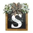 thumbnail image 1 of Last Name Year Round Front Door Wreath Wooden Letter Hanging Plaque Seasonal Home Decor Blessing Sign for Entryway Wedding Housewarming Anniversary Gift Wall Mantle Modern Rustic, 1 of 1