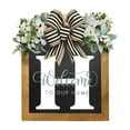 thumbnail image 1 of Last Name Year Round Front Door Wreath Wooden Letter Hanging Plaque Seasonal Home Decor Blessing Sign for Entryway Wedding Housewarming Anniversary Gift Wall Mantle Modern Rustic, 1 of 1