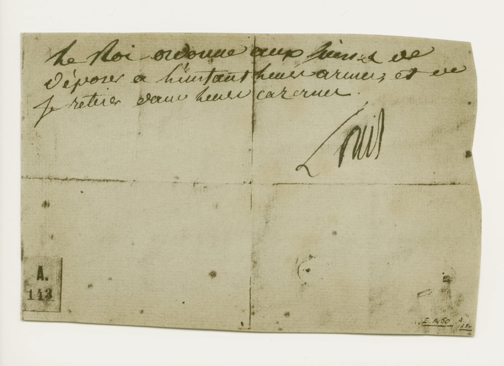 Last Order Signed By Louis Xvi When He Had Taken Refuge With The Legislative Assembly 10 August 1792 From A 19Th Century Copy Of The Original Canvas Art - Ken Welsh Design Pics (16 x 12)